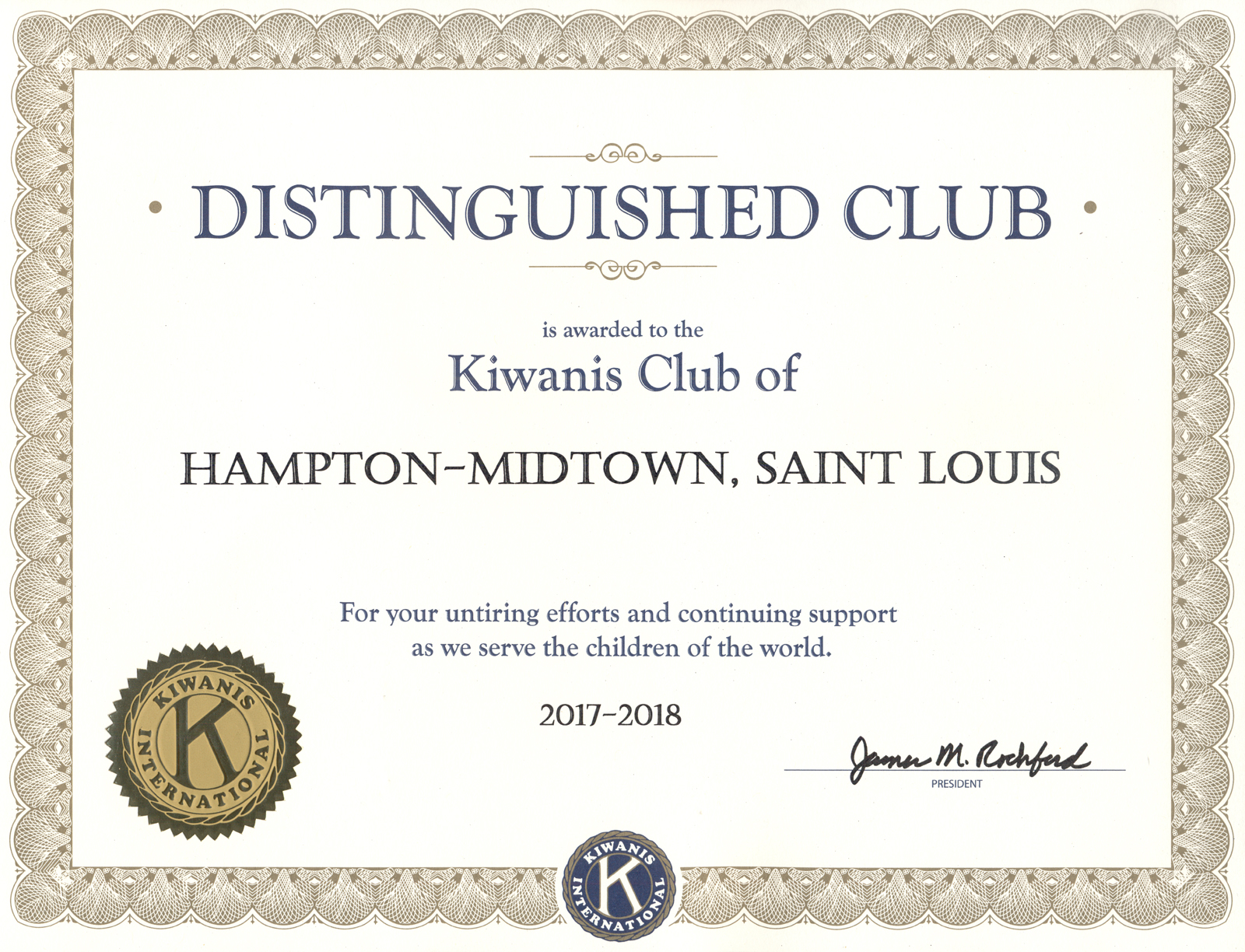 2017-18 Distinguished Club
